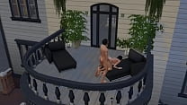 On Balcony sex