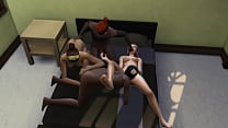 Threesome 3d sex