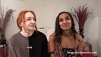 Interracial Lesbian Threesome sex