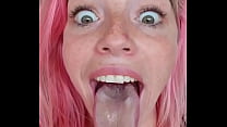 Tongue Cumshot sex