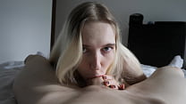 Skinny Blonde Babe Big Cock Blowjob sex