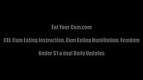 Cum Eating Instructions Masturbation sex