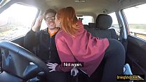 Driving Handjob sex
