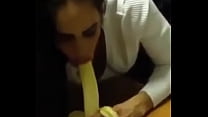 Banana Blowjob sex