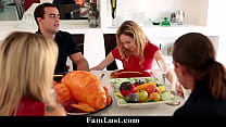 Family Blowjob Dinner sex