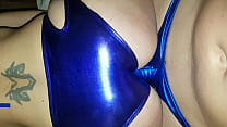 Shiny Blue Bikini sex