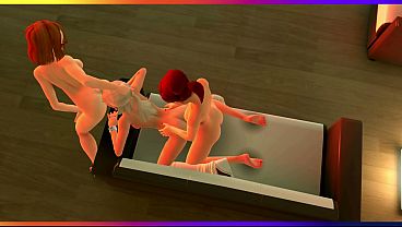 Threesome 3d sex
