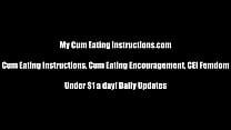 Cum Eating Instructions Masturbation sex